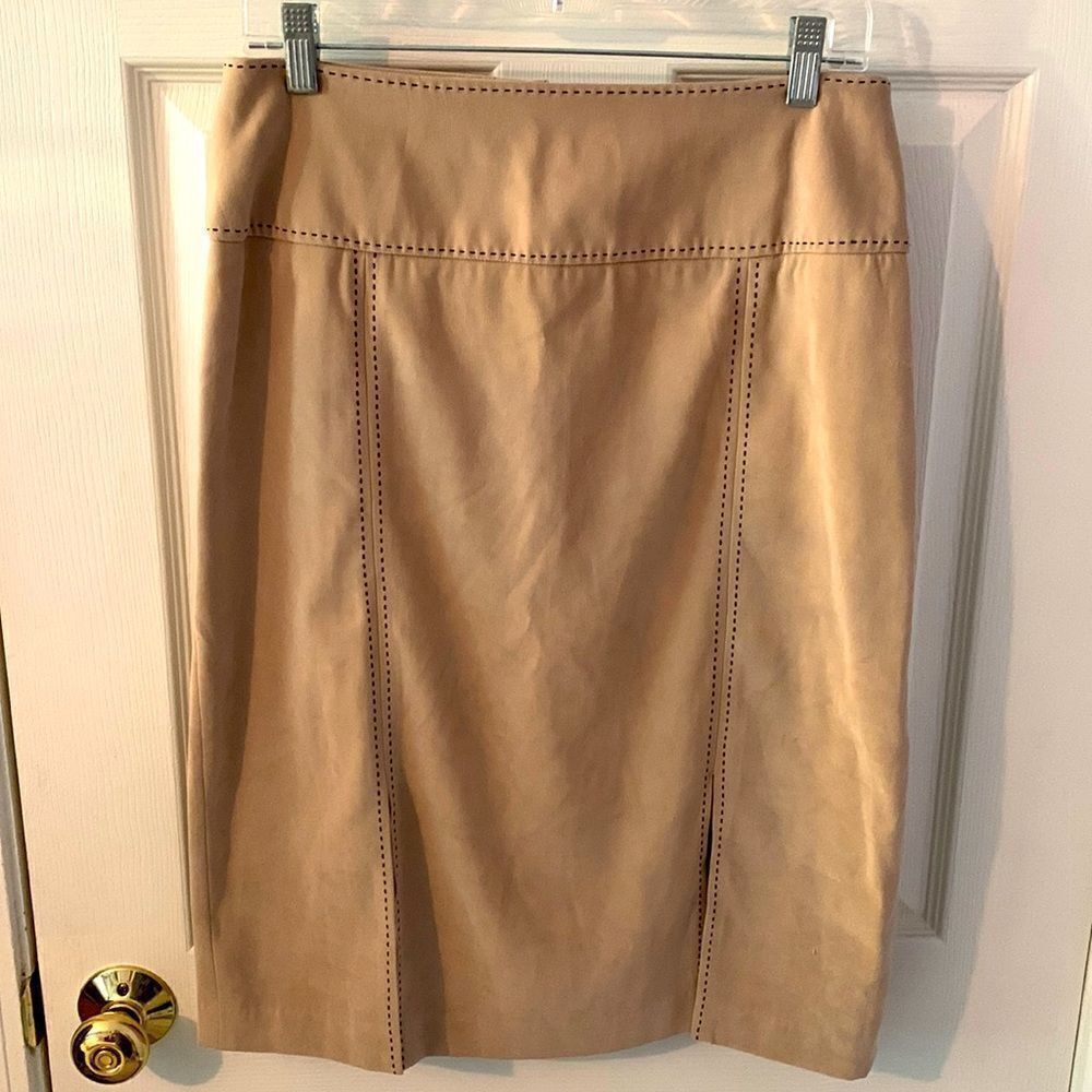 Faux Suede Pencil Skirt
